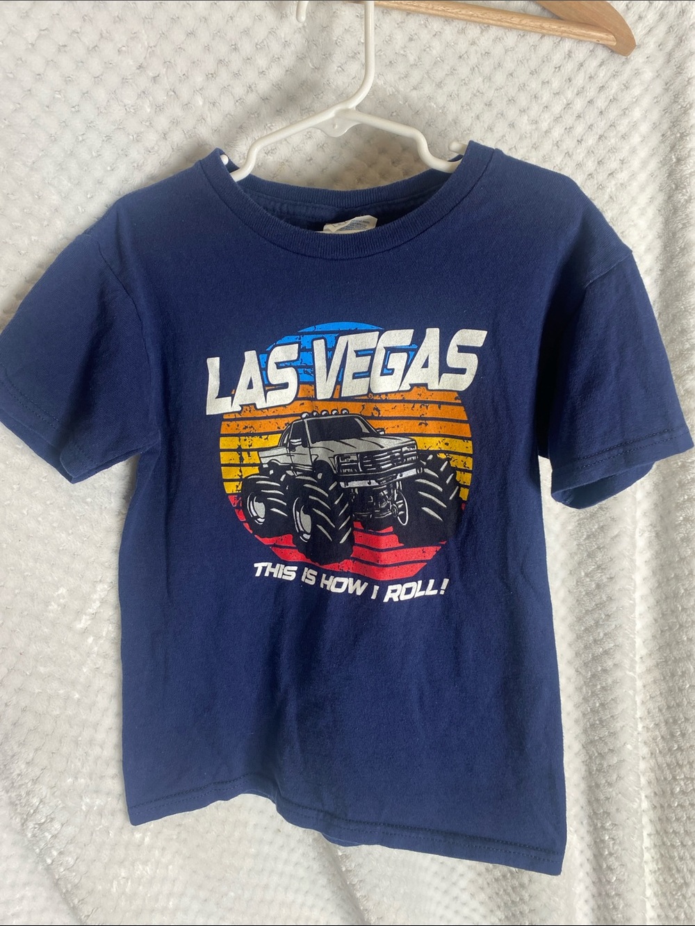 Navy Blue 'Las Vegas' Monster Truck Graphic Tee